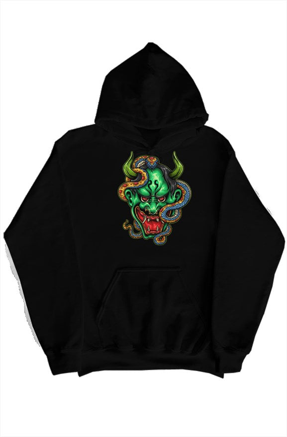 Green Oni hoody Black