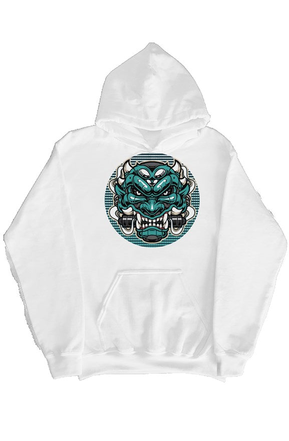 Teal Oni hoody White