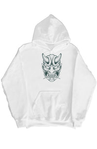 Green and White Oni hoody