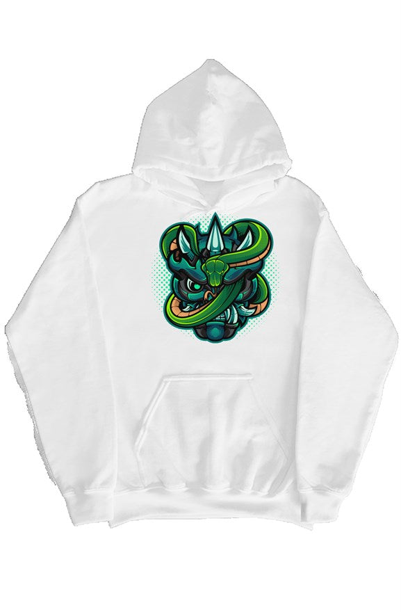 Snake over Mask hoody White